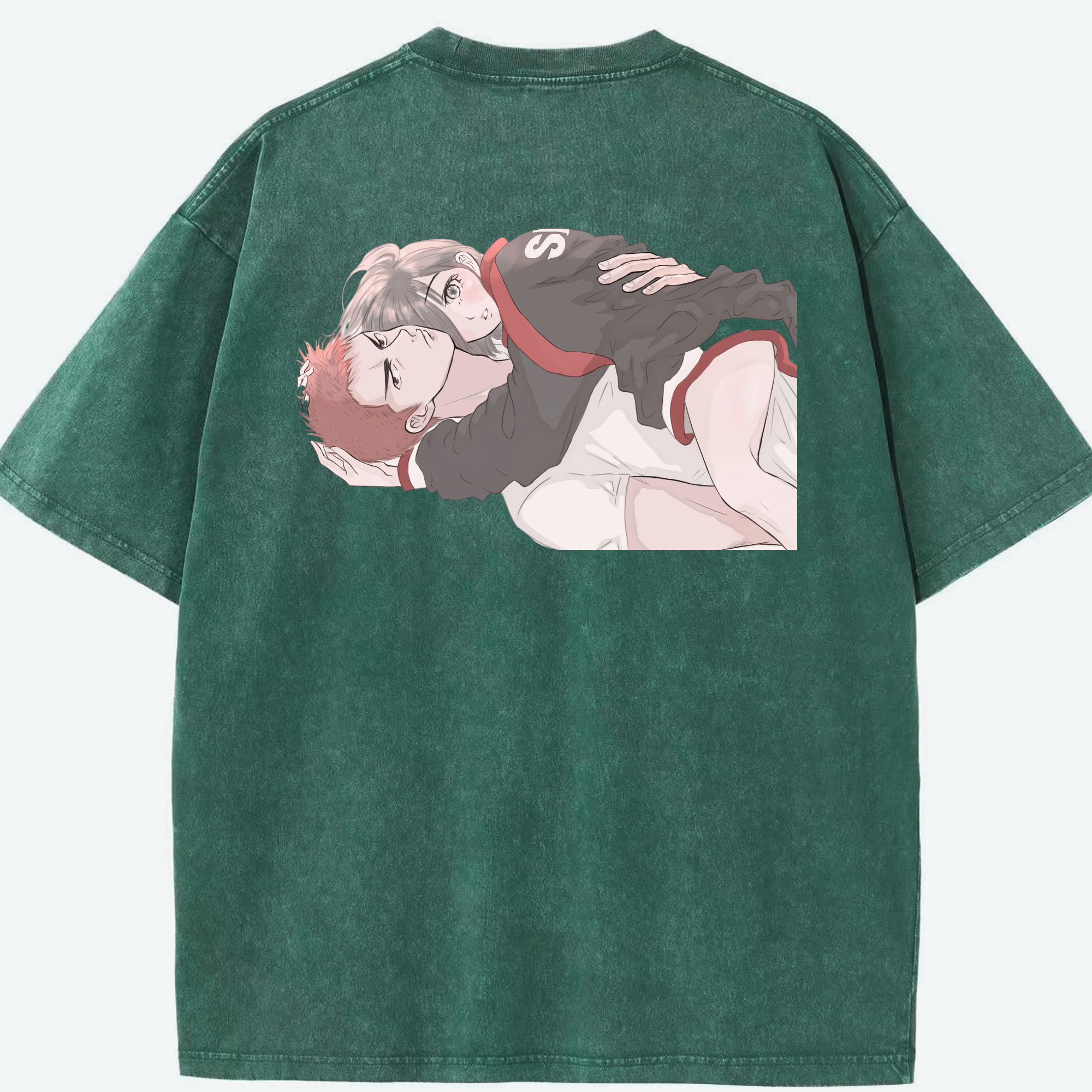 SLAM DUNK／スラムダンク 綿100% ヴィンテージ風 半袖Tシャツ（背面プリント）